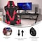 Flash Furniture Red LeatherSoft Gaming Chair with Roller Wheels CH-187230-1-Red-RLB-GG - alternate 2